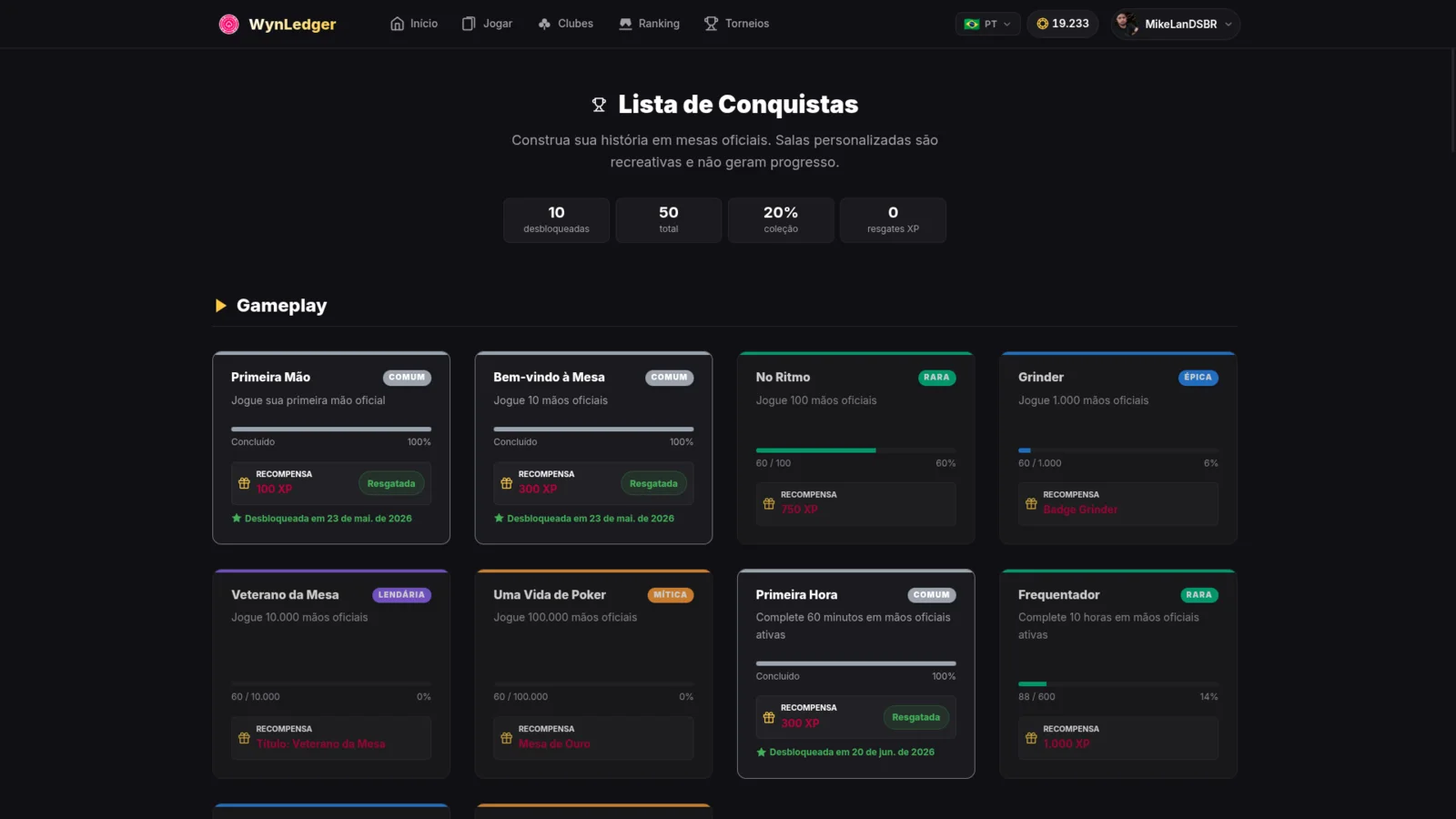 Lista de conquistas